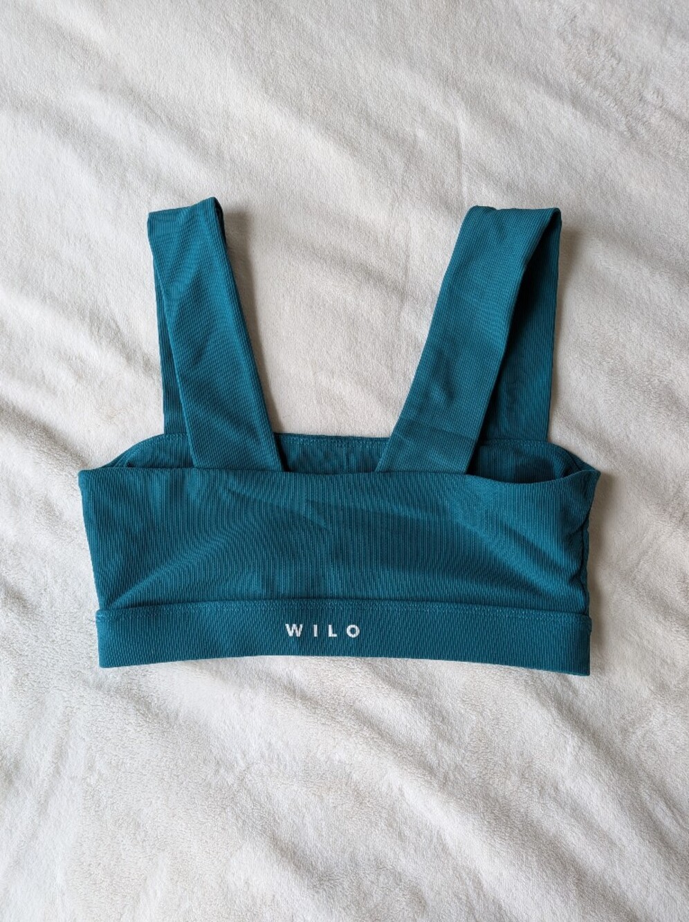 Wilo Blue Ribbed Sports Bra